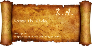 Kossuth Aida névjegykártya